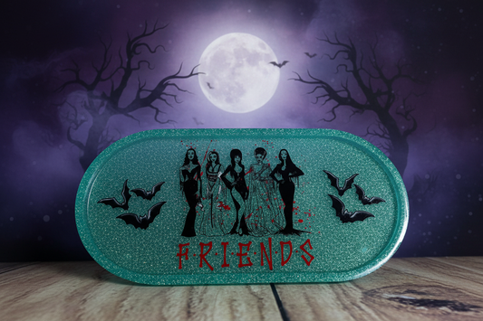 Horror Friends Glitter Resin Trinket Tray – Handmade