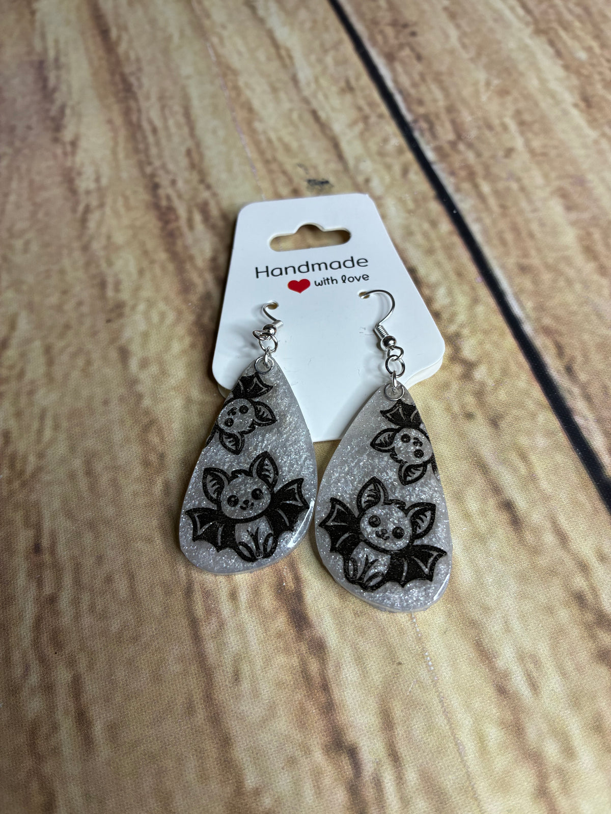 🦇 Cute Bat Handmade Resin Earrings