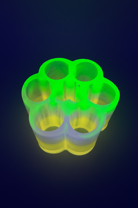 Glow-in-the-Dark Resin Pen & Makeup Brush Holder – Handmade